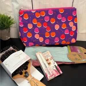 Cherry Print Cosmetic Bag